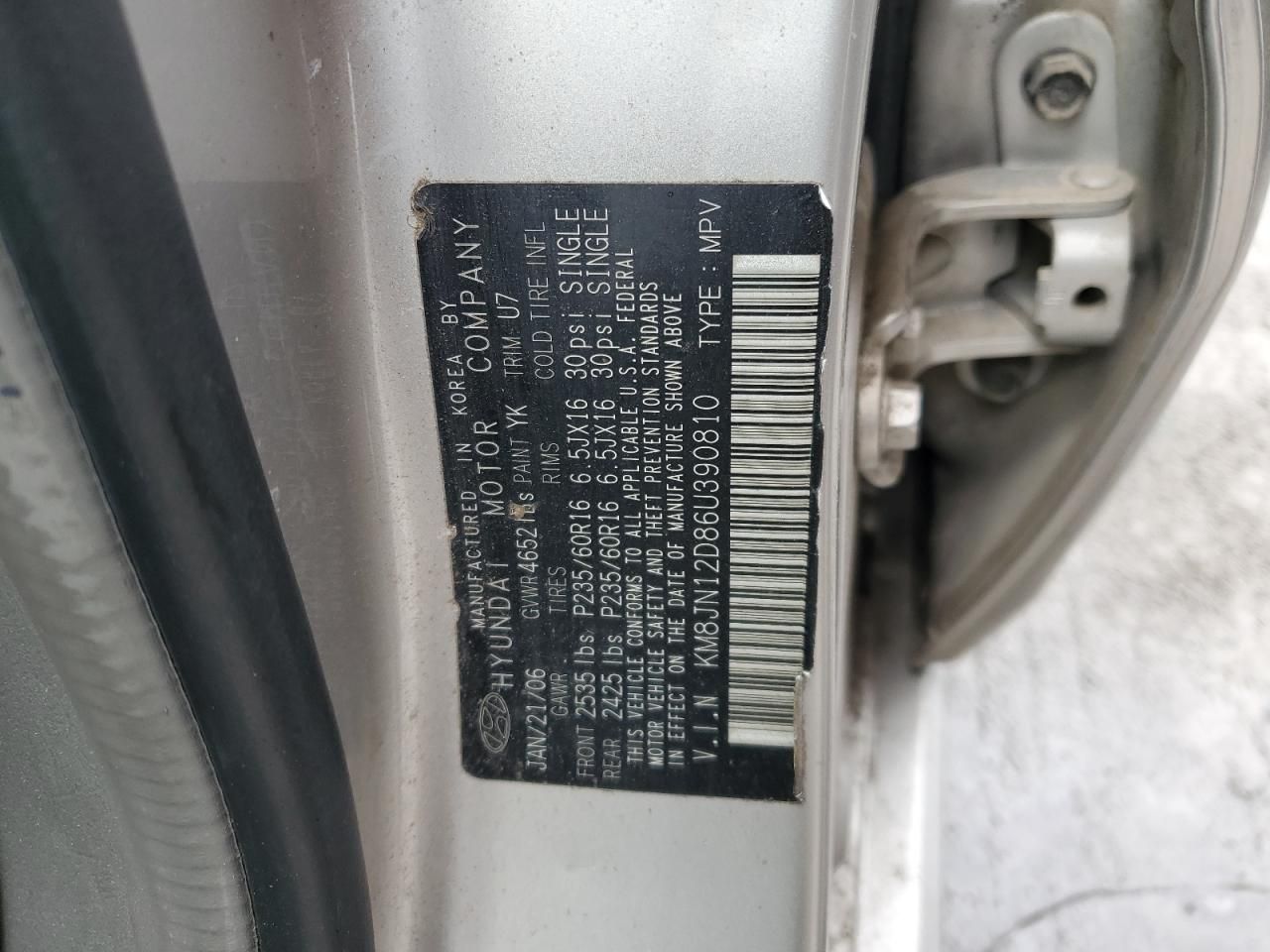 2006 Hyundai Tucson gls