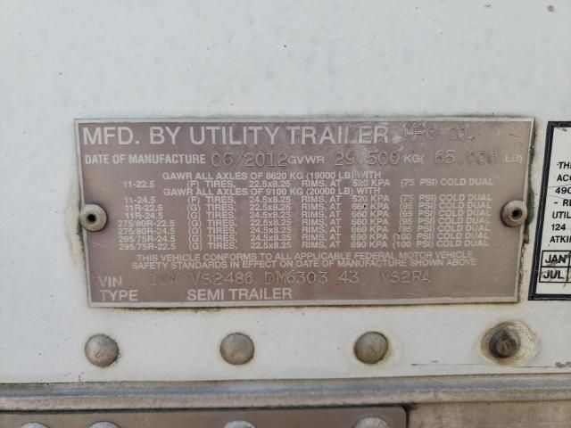 2013 Utility VS2RA Refrigerated Van Trailer