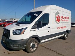 Salvage trucks for sale at Grand Prairie, TX auction: 2023 Ford Transit T-350