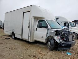 Salvage trucks for sale at Grand Prairie, TX auction: 2021 Chevrolet 2020 Chevrolet C4500 Delivery Van