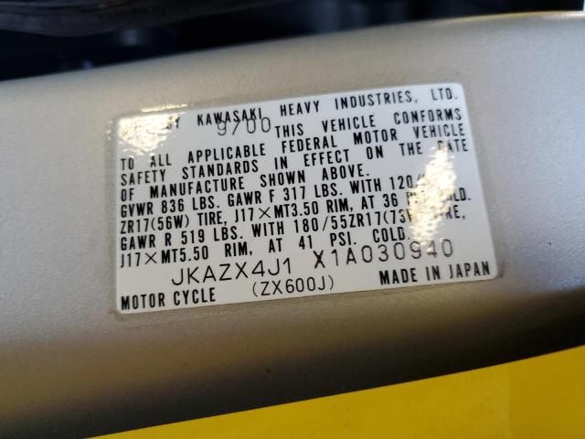 2001 Kawasaki ZX600 J1
