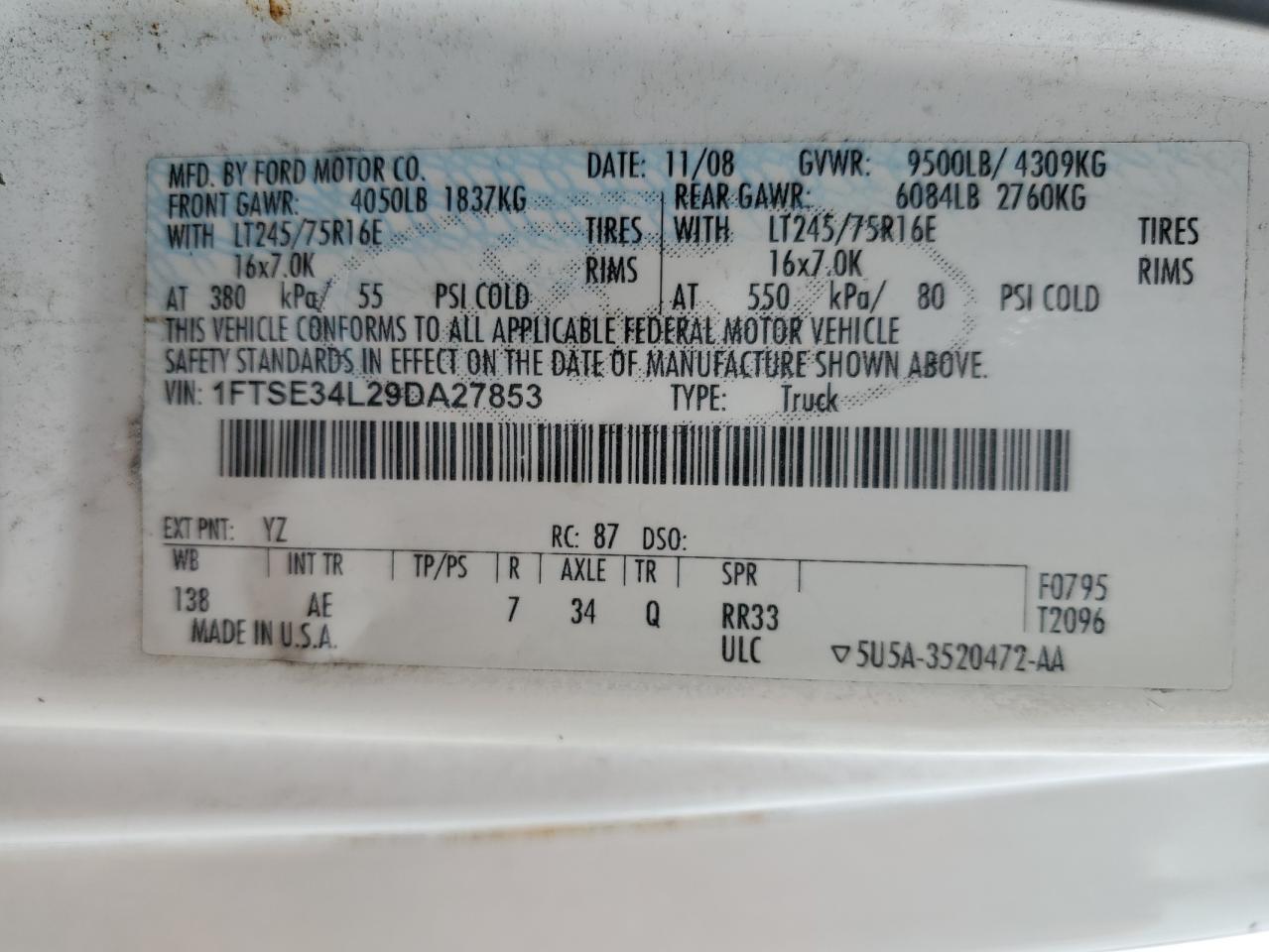 2009 Ford Econoline E350 Super Duty Van