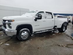 Salvage trucks for sale at Woodhaven, MI auction: 2022 Chevrolet Silverado C3500 LT