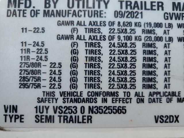 2022 Utility VS2DX DRY Van Trailer