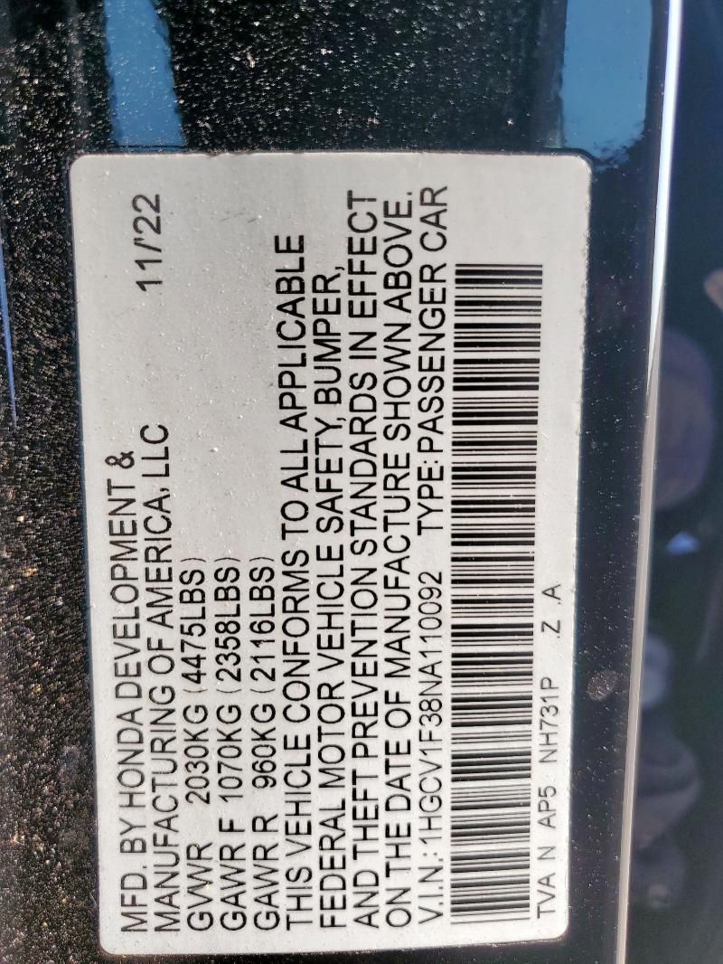 2022 Honda Accord Sport
