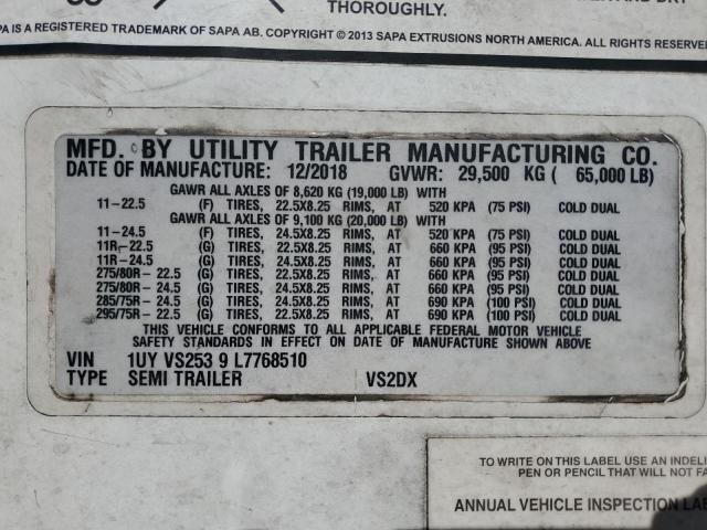 2020 Utility VS2DX DRY Van Trailer