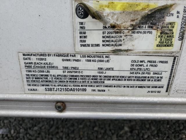 2013 LGS JV6X12 Enclosed Cargo Trailer