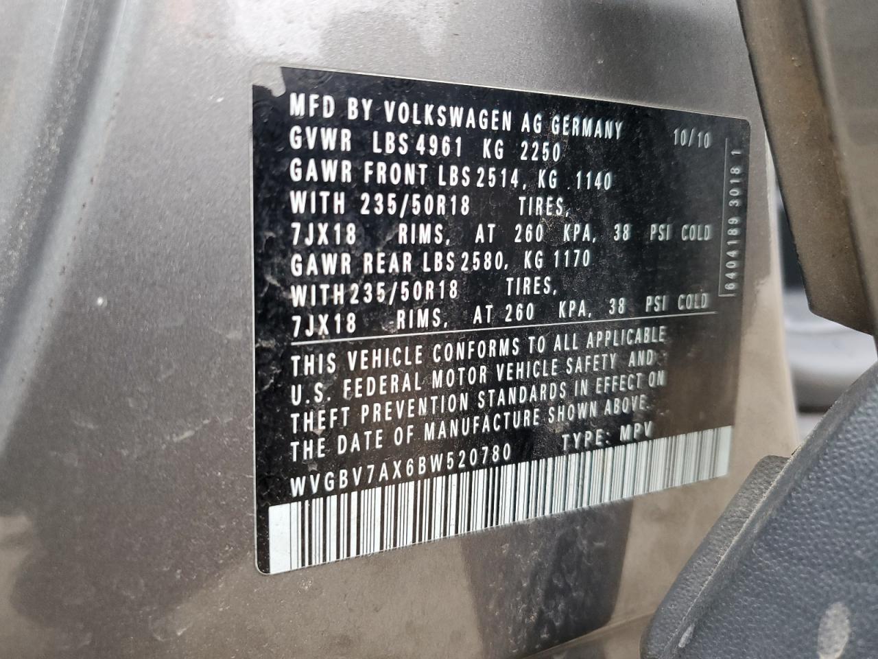 2011 Volkswagen Tiguan s