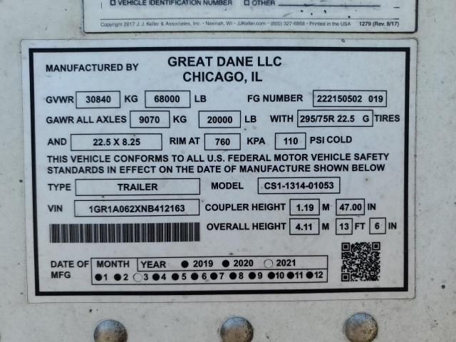 2022 Great Dane DRY Van Trailer