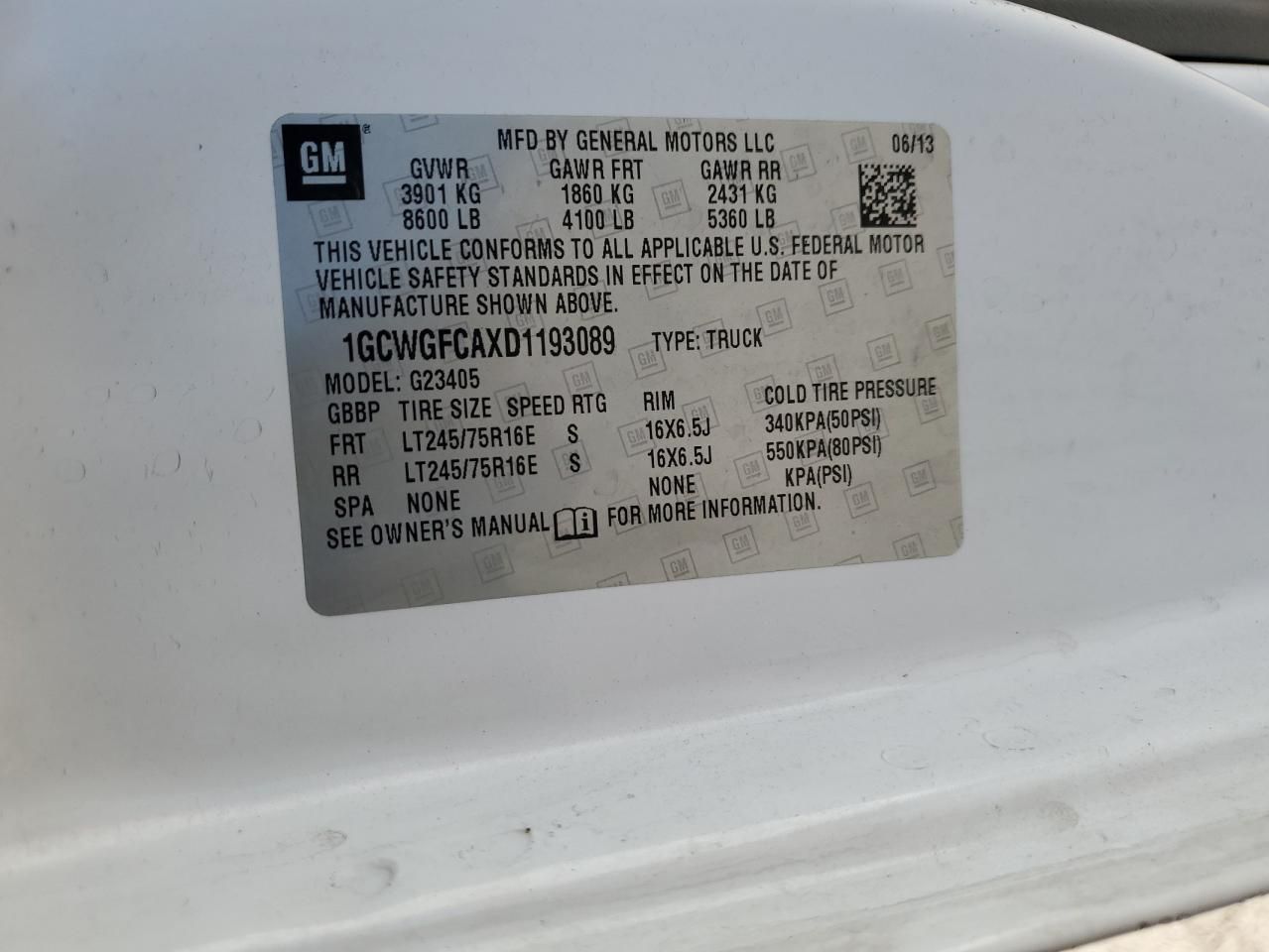 2013 Chevrolet Express G2500