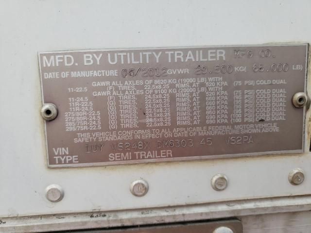 2013 Utility VS2RA Refrigerated Van Trailer