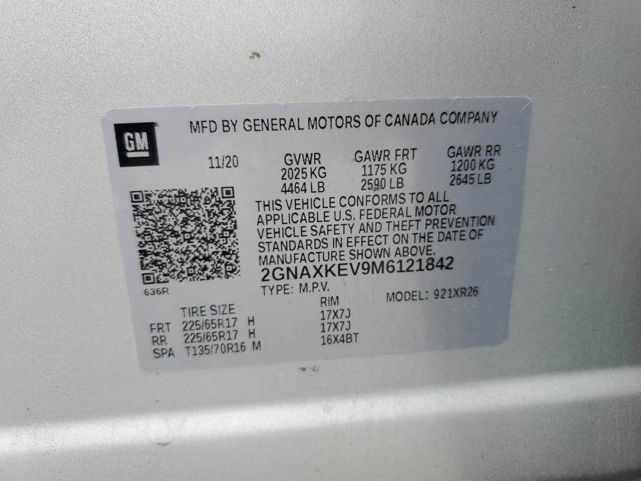 2021 Chevrolet Equinox lt