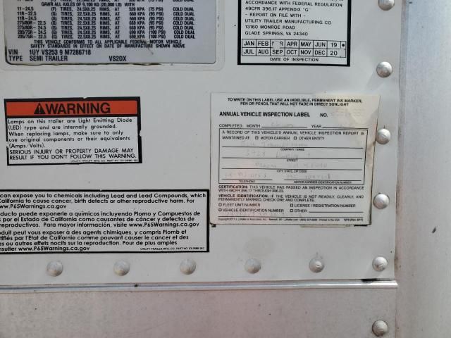 2021 Utility VS2DX DRY Van Trailer