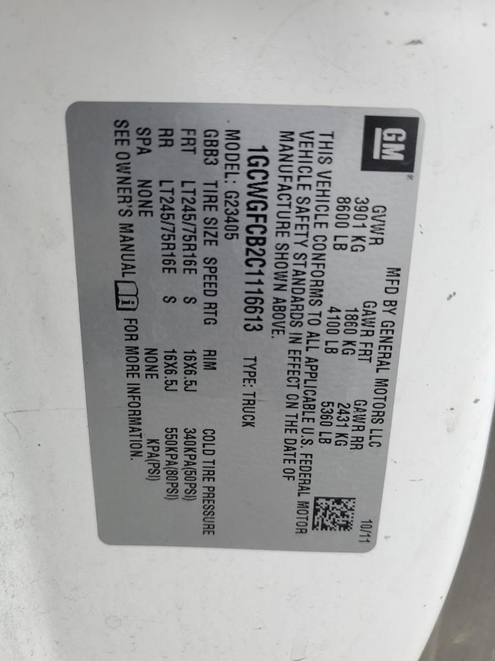 2012 Chevrolet Express G2500