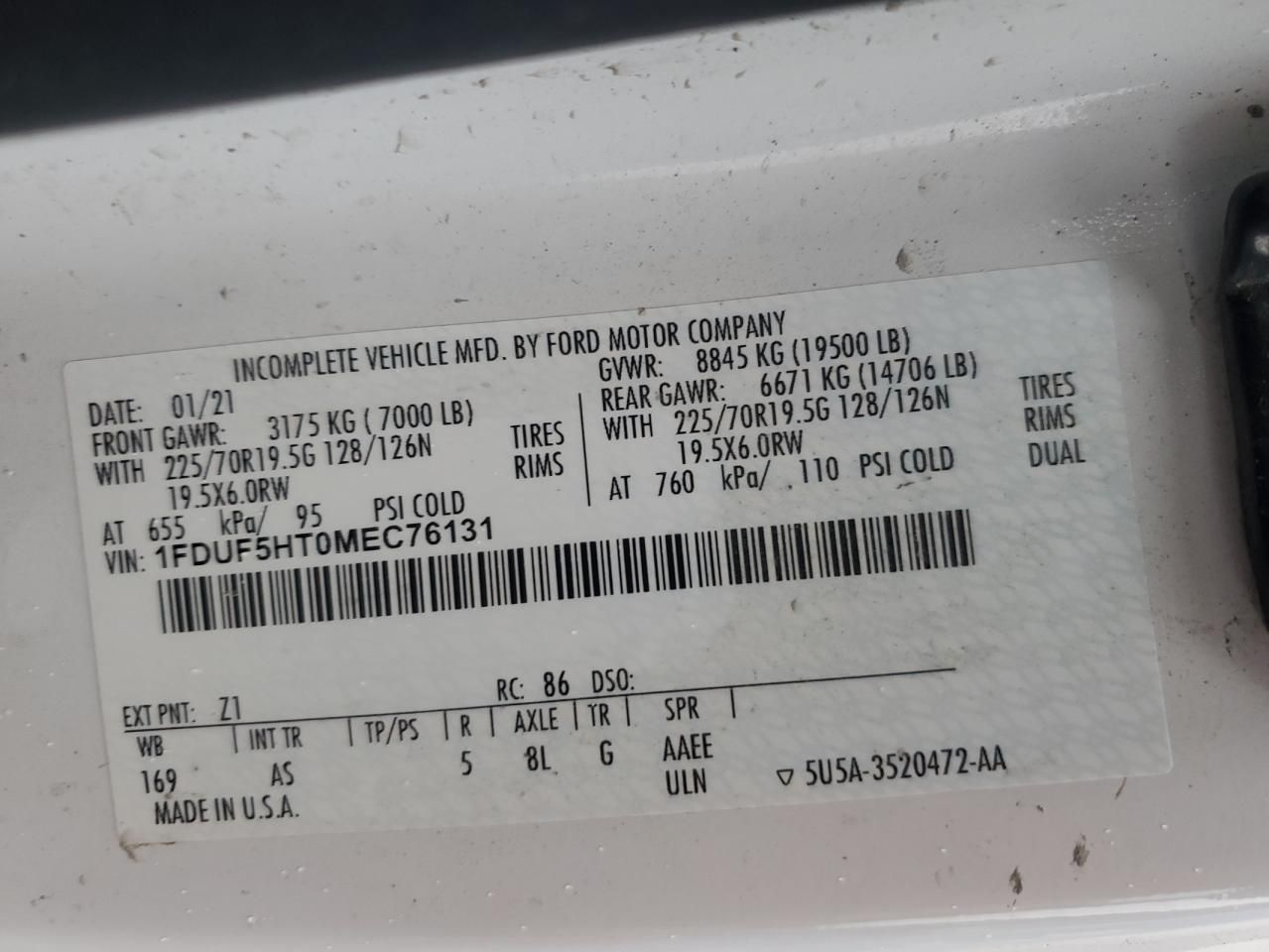 2021 Ford F550 Super Duty