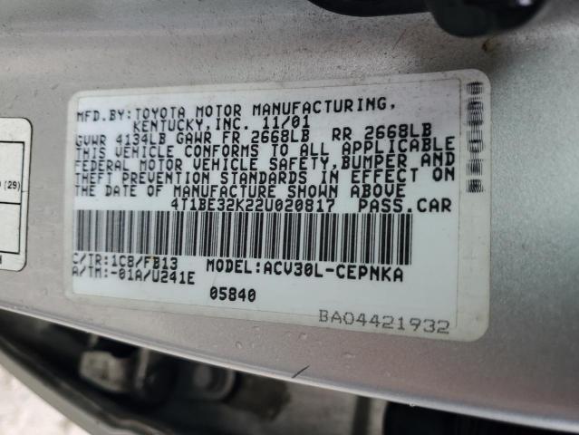 2002 Toyota Camry le