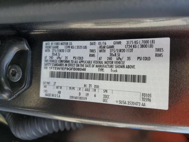 2016 Ford F150 Supercrew