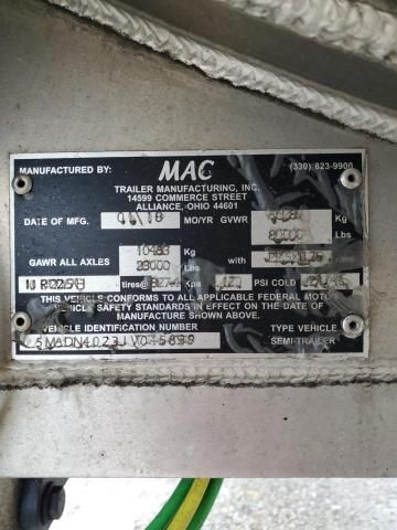 2018 Mac Ltt 2018 MAC END Dump Trailer