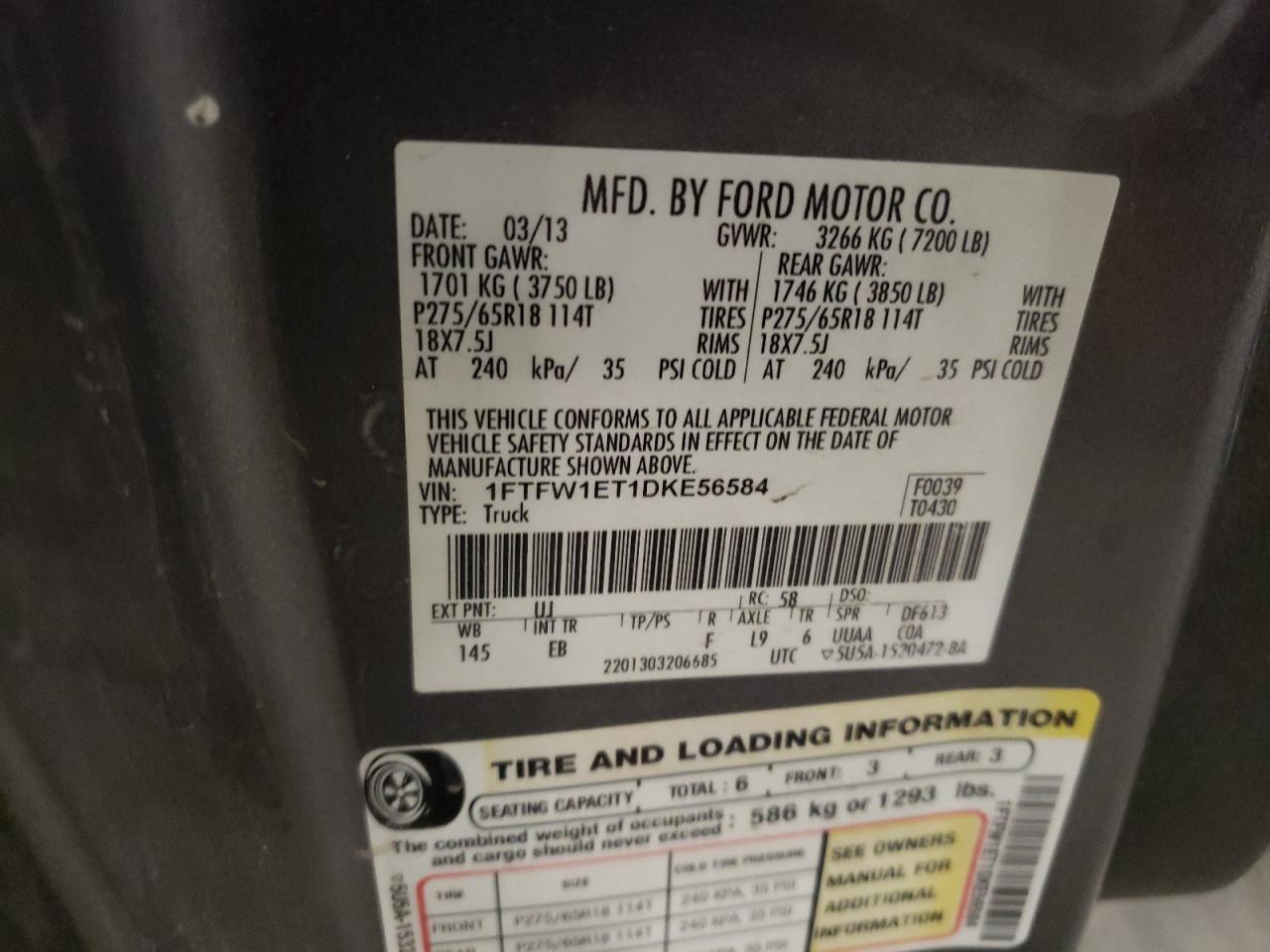 2013 Ford F150 Supercrew