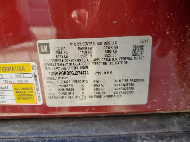 2016 Chevrolet Traverse lt