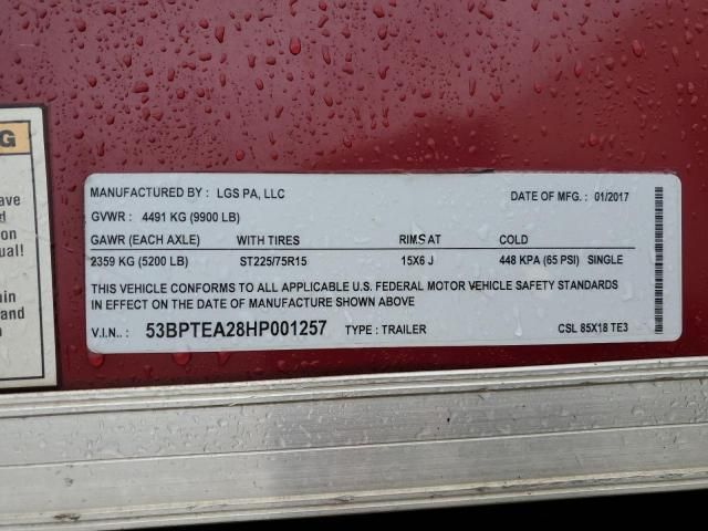 2017 LGS Enclosed Cargo Trailer