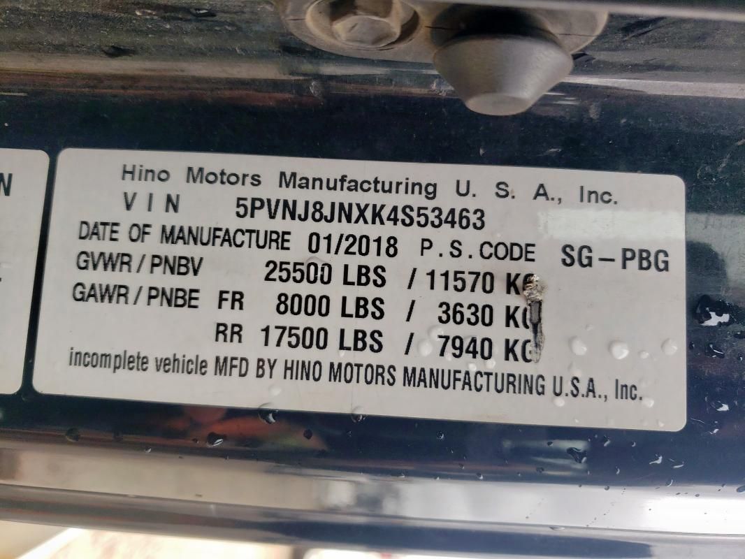 2019 Hino 258 268
