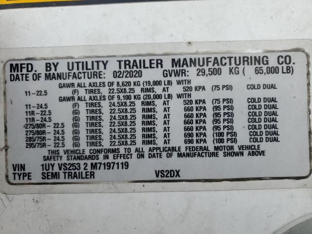 2021 Utility VS2DX DRY Van Trailer