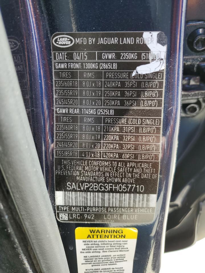 2015 Land Rover Range Rover Evoque Pure Plus