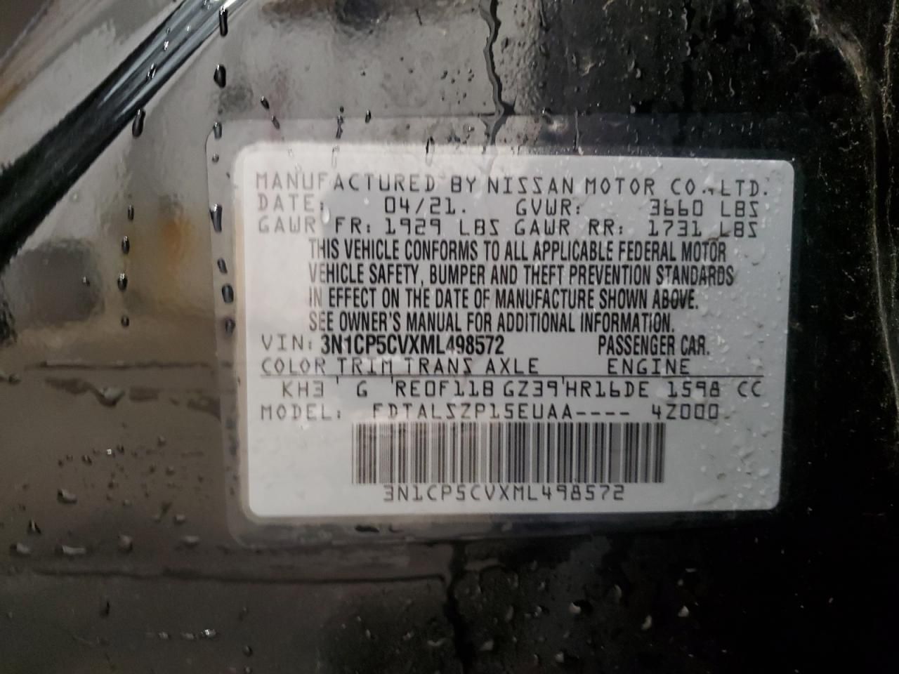 2021 Nissan Kicks sv