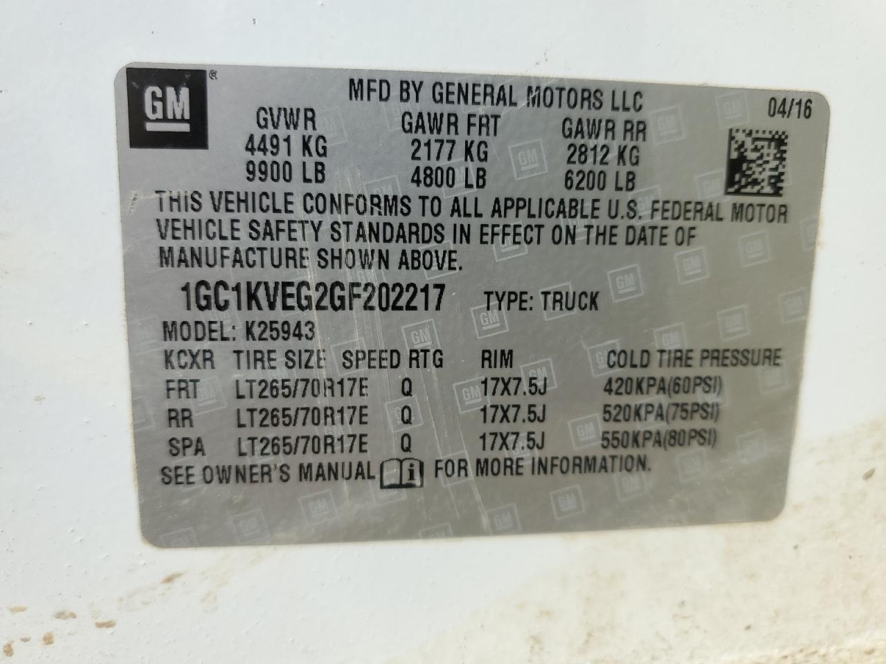 2016 Chevrolet Silverado K2500 Heavy Duty LT