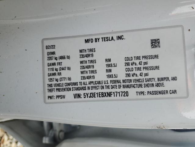 2022 Tesla Model 3