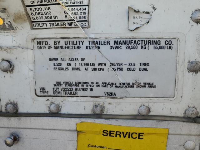 2017 Utility VS2RA Refrigerated Van Trailer