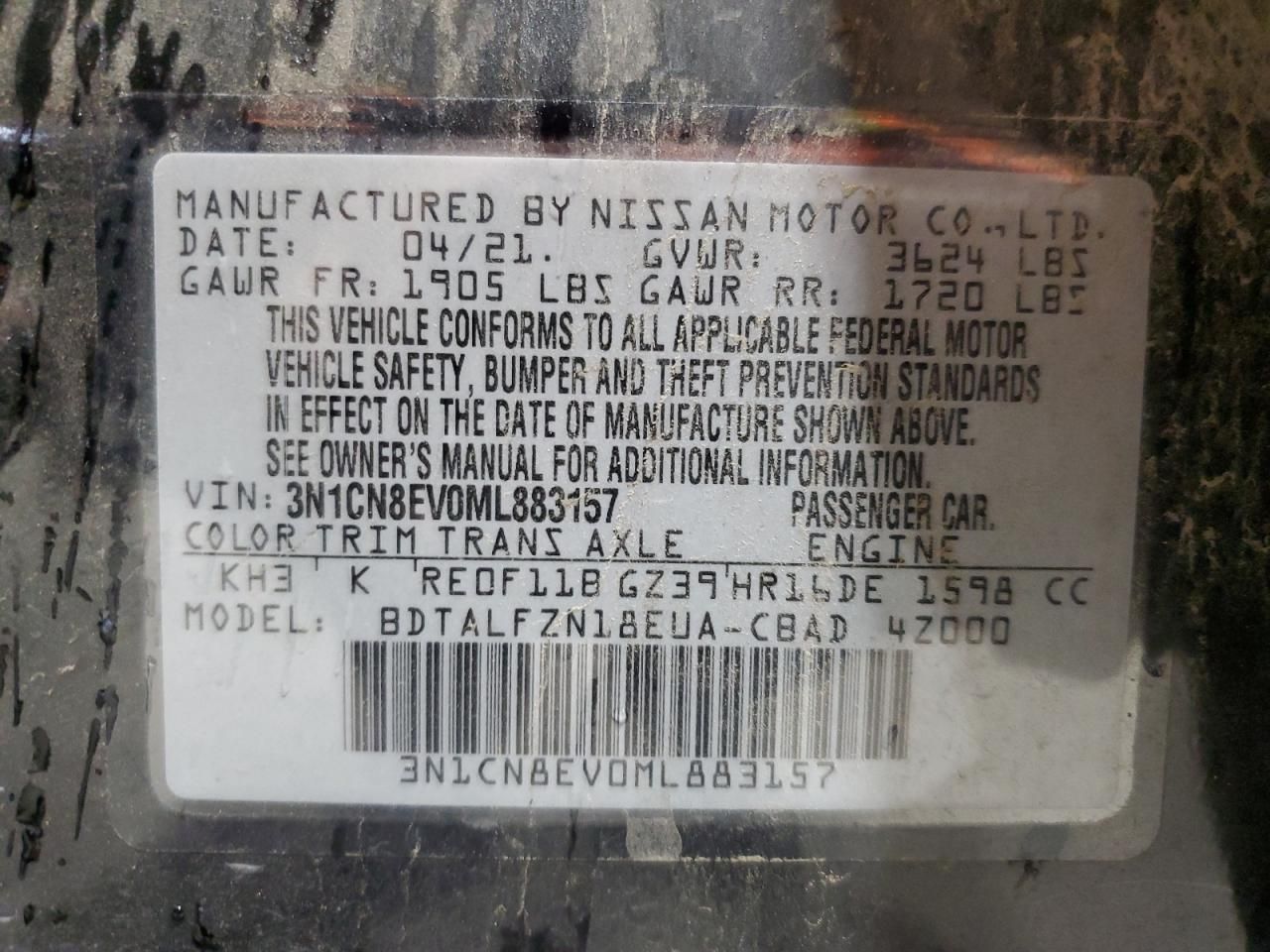 2021 Nissan Versa sv