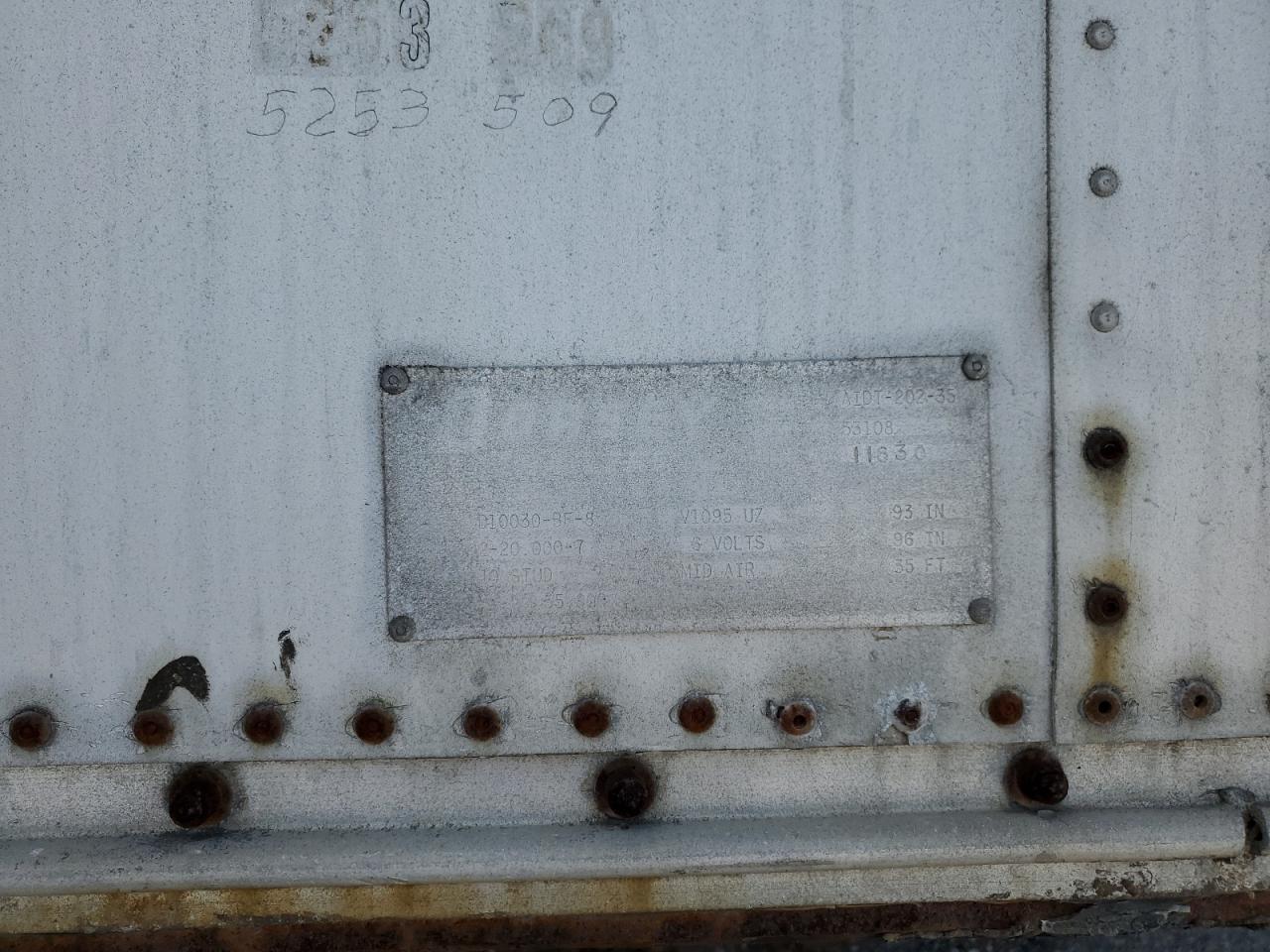 1999 Dorsey DRY Van Trailer