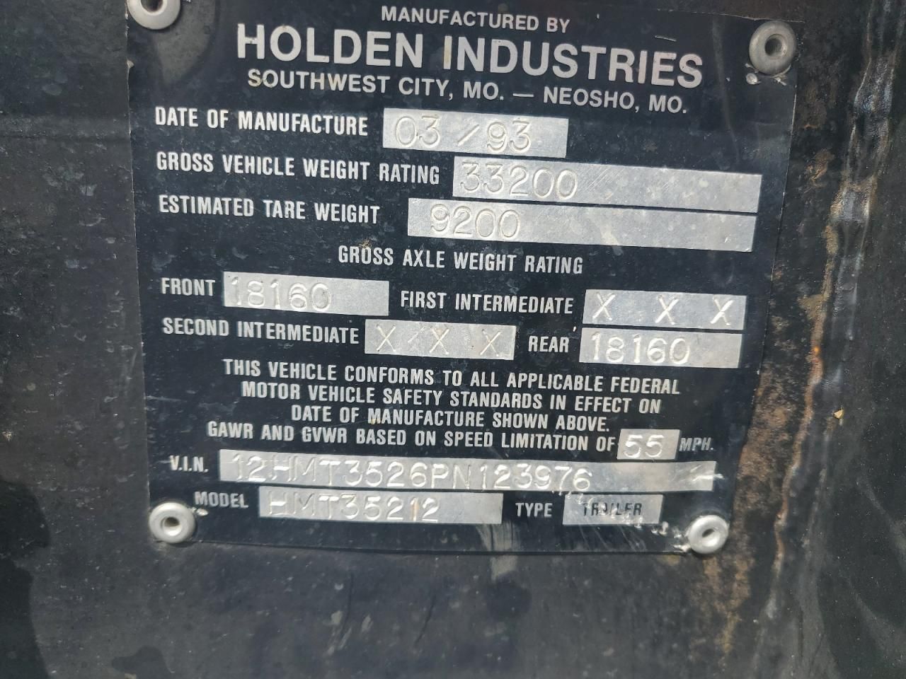 1993 Holden Generator Trailer