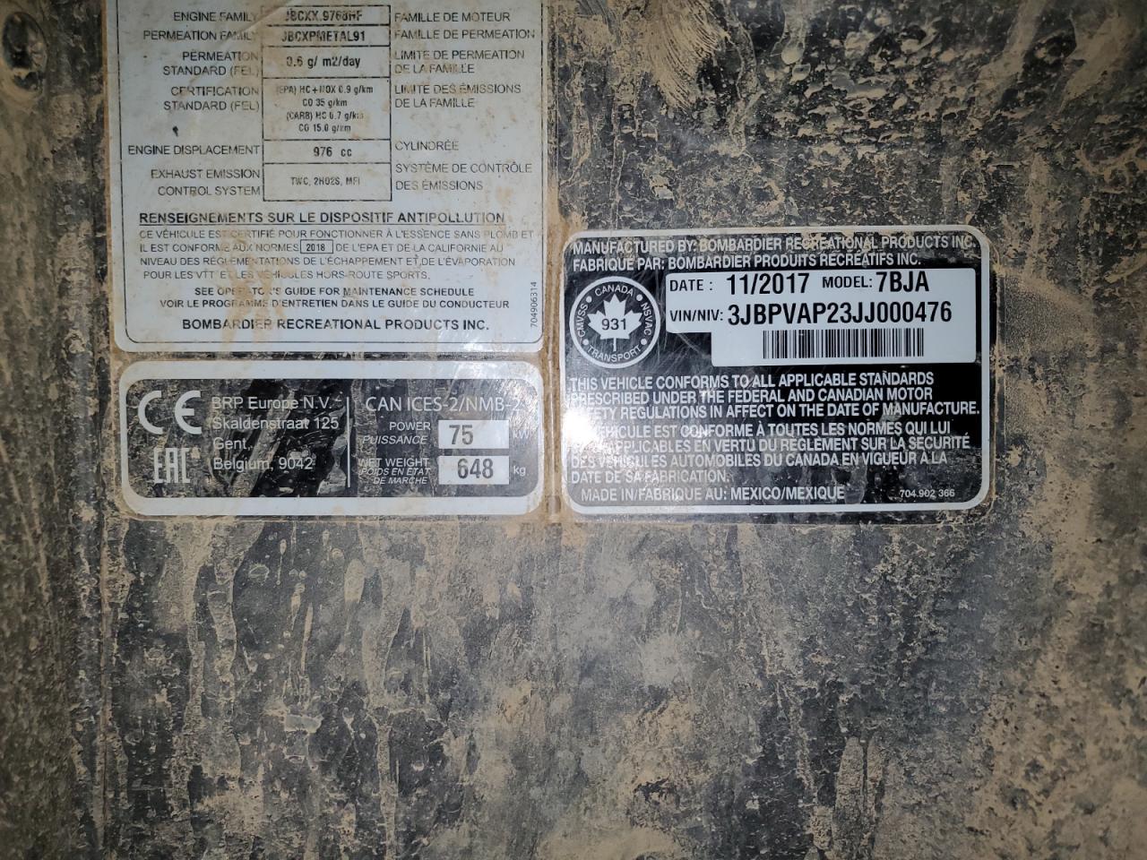 2018 Can-Am Maverick XC 1000R