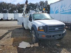 Salvage trucks for sale at Martinez, CA auction: 2006 Ford F550 Super Duty Utility / Service Truck