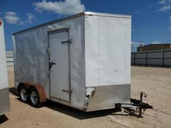 Salvage trucks for sale at Abilene, TX auction: 2014 Lark United VT714TA Enclosed Cargo Trailer