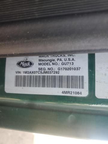 2018 Mack GU713 Volumetric Ready MIX Truck