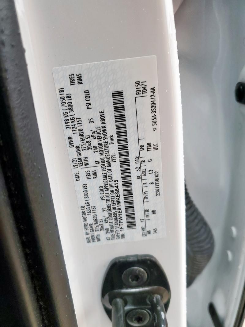 2021 Ford F150 Supercrew