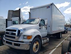 Salvage trucks for sale at Woodhaven, MI auction: 2012 Ford F750 Super Duty