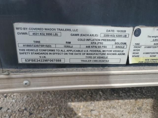 2021 Coverwagon 2021 Covered Wagon Enclosed Cargo Trailer
