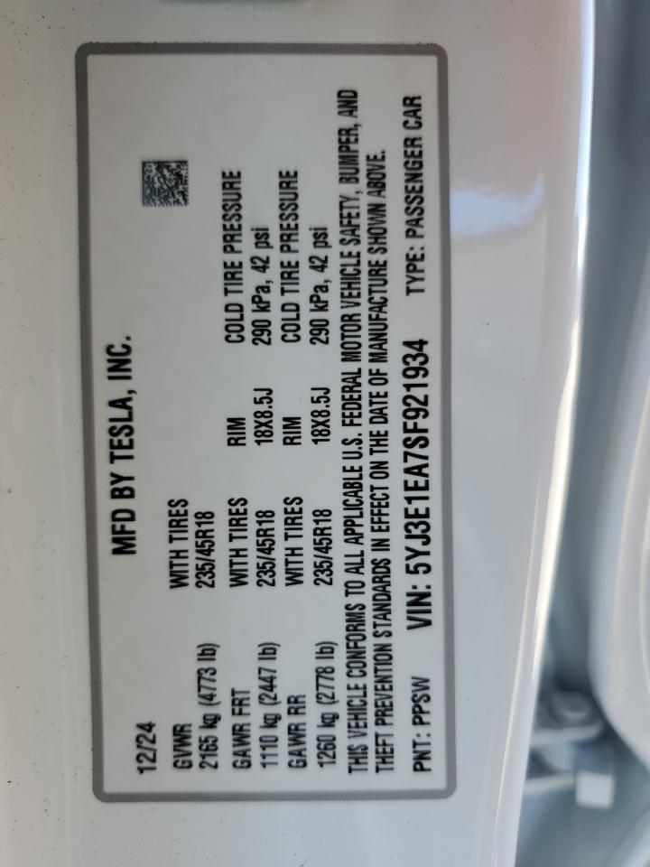 2025 Tesla Model 3