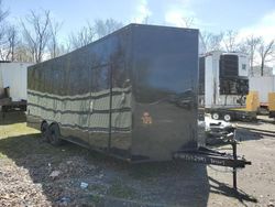 Salvage trucks for sale at Central Square, NY auction: 2023 Qualicargo 2023 Quality Cargo 8.5X24TA3 Enclosed Cargo Traile