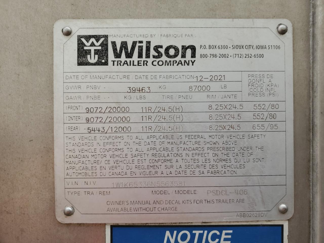 2022 Wilson Psdcl-406 Livestock Trailer