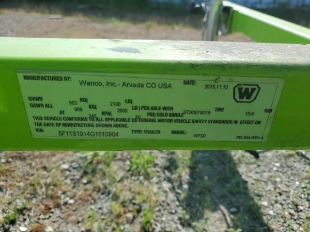 2017 Wanco Arrow Board Trailer