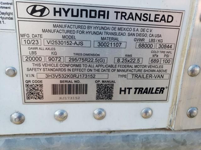 2024 Hyundai VI2530152 DRY Van Trailer
