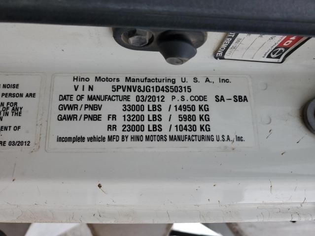2013 Hino 338 Dump Truck
