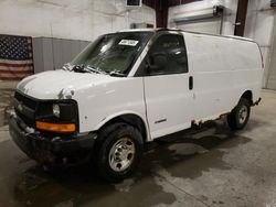Salvage trucks for sale at Avon, MN auction: 2005 Chevrolet Express G3500