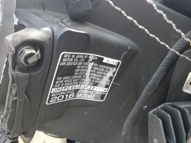 2016 Honda CBR600 RR